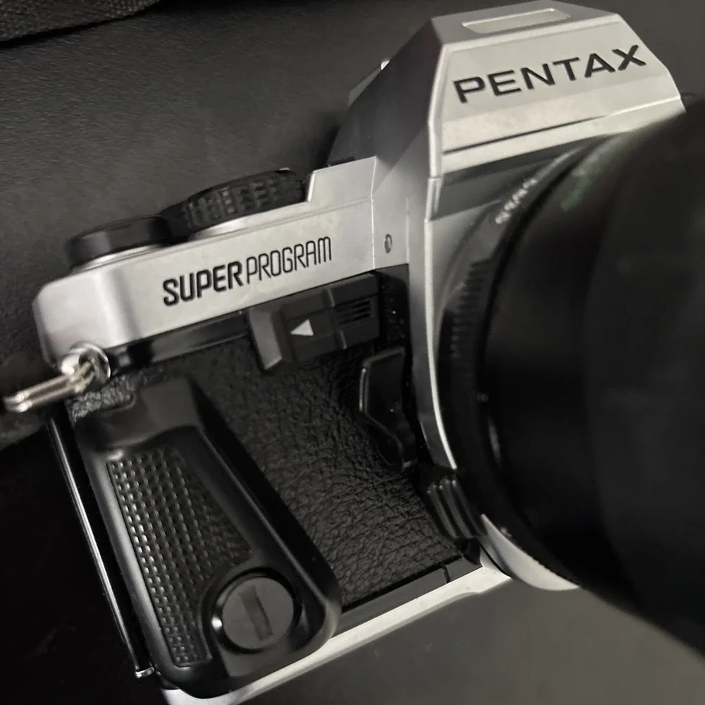 Pentax Super Program 35mm Camera w/ Vivitar 28-210mm Lens Untested/As Is